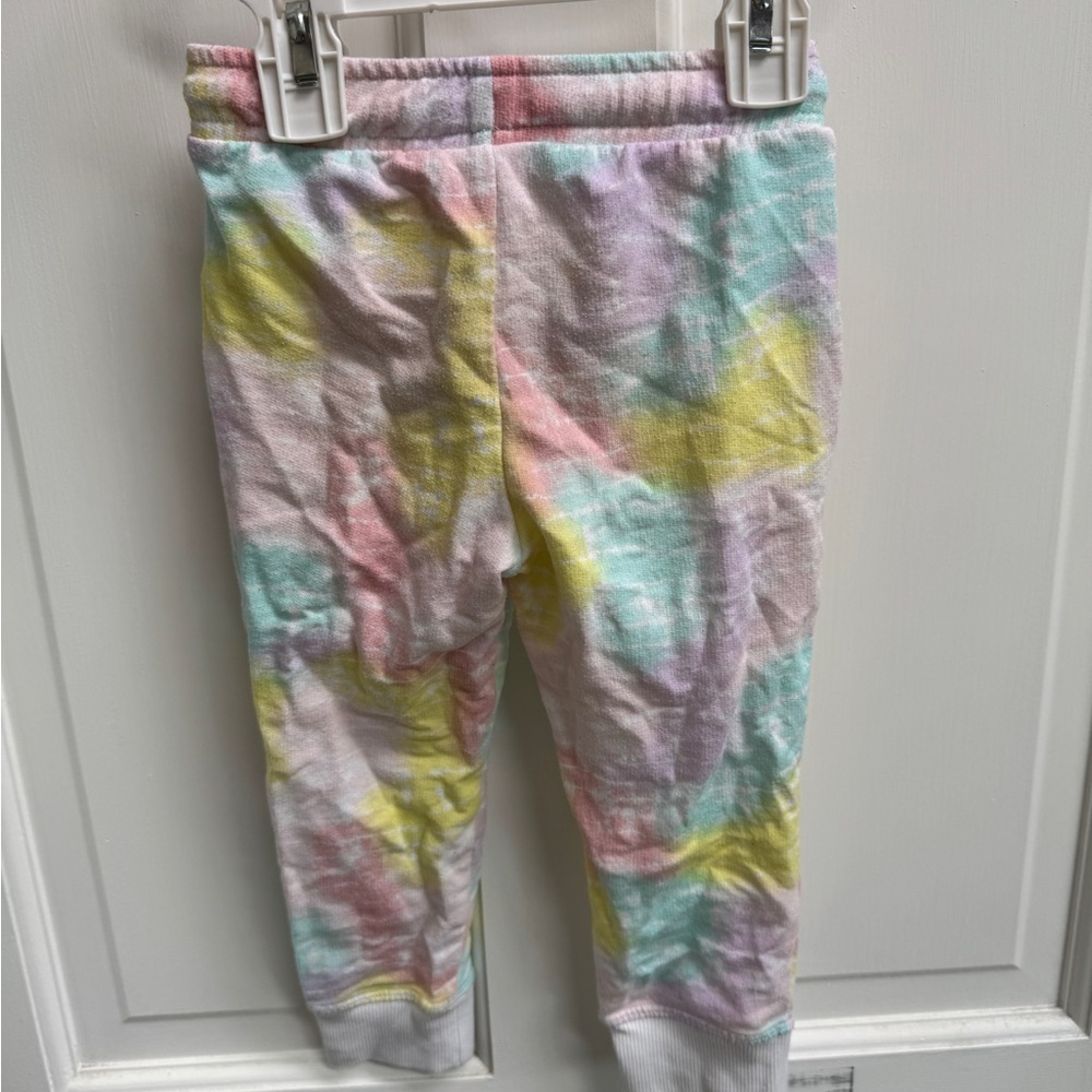 Cat & Jack 2T Girls Pastel Tie-Dye Sweatpants - Picture 4 of 5